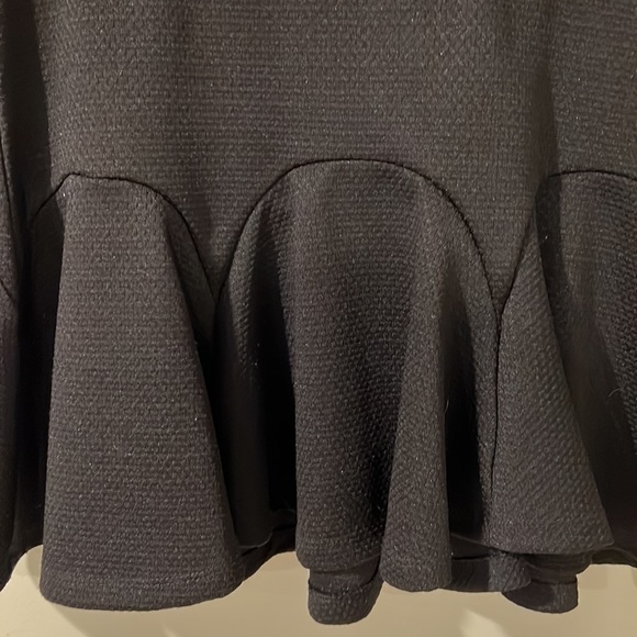 Jessica Simpson Black Leighton Fit & Flare Ruffle Mini Skirt - Picture 2 of 8